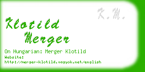 klotild merger business card